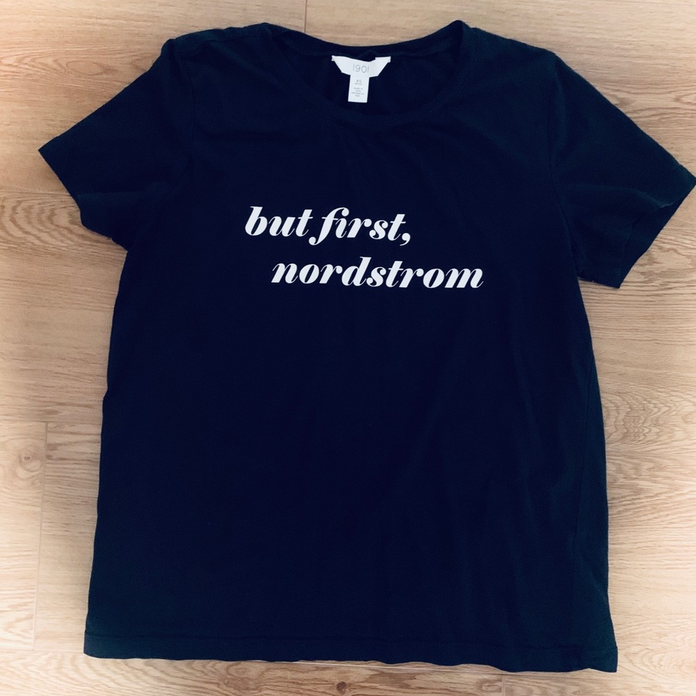 1901 - Nordstrom Navy Message T-shirt - XS
